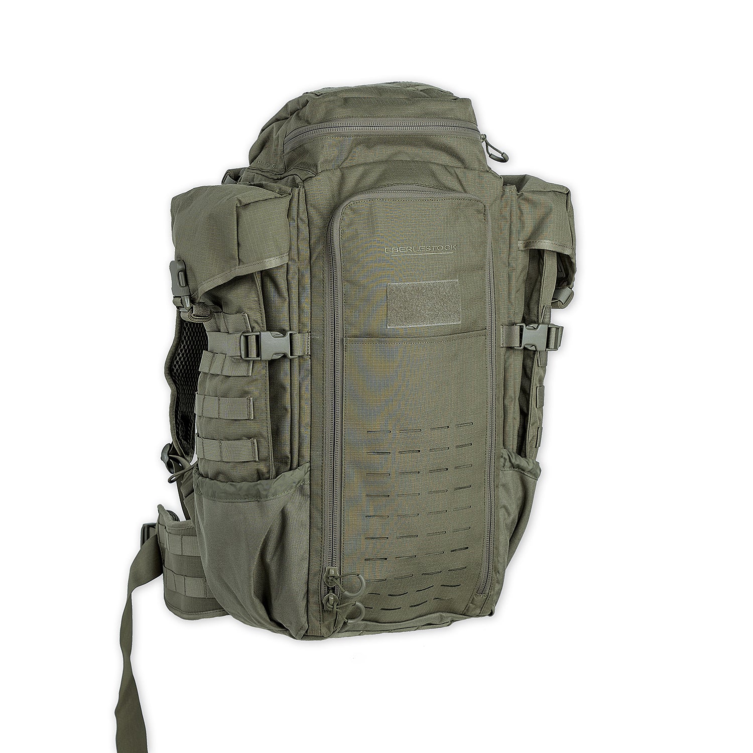 `Military Green Eberlestock taktischer Rucksack mit MOLLE-System, Kompressionsriemen und großem Stauraum`
