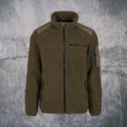 Teddy Fleece Jacke in Olivgrün