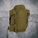 `Olivgrüner Eberlestock taktischer Rucksack mit MOLLE-System, Kompressionsriemen und großem Stauraum`
