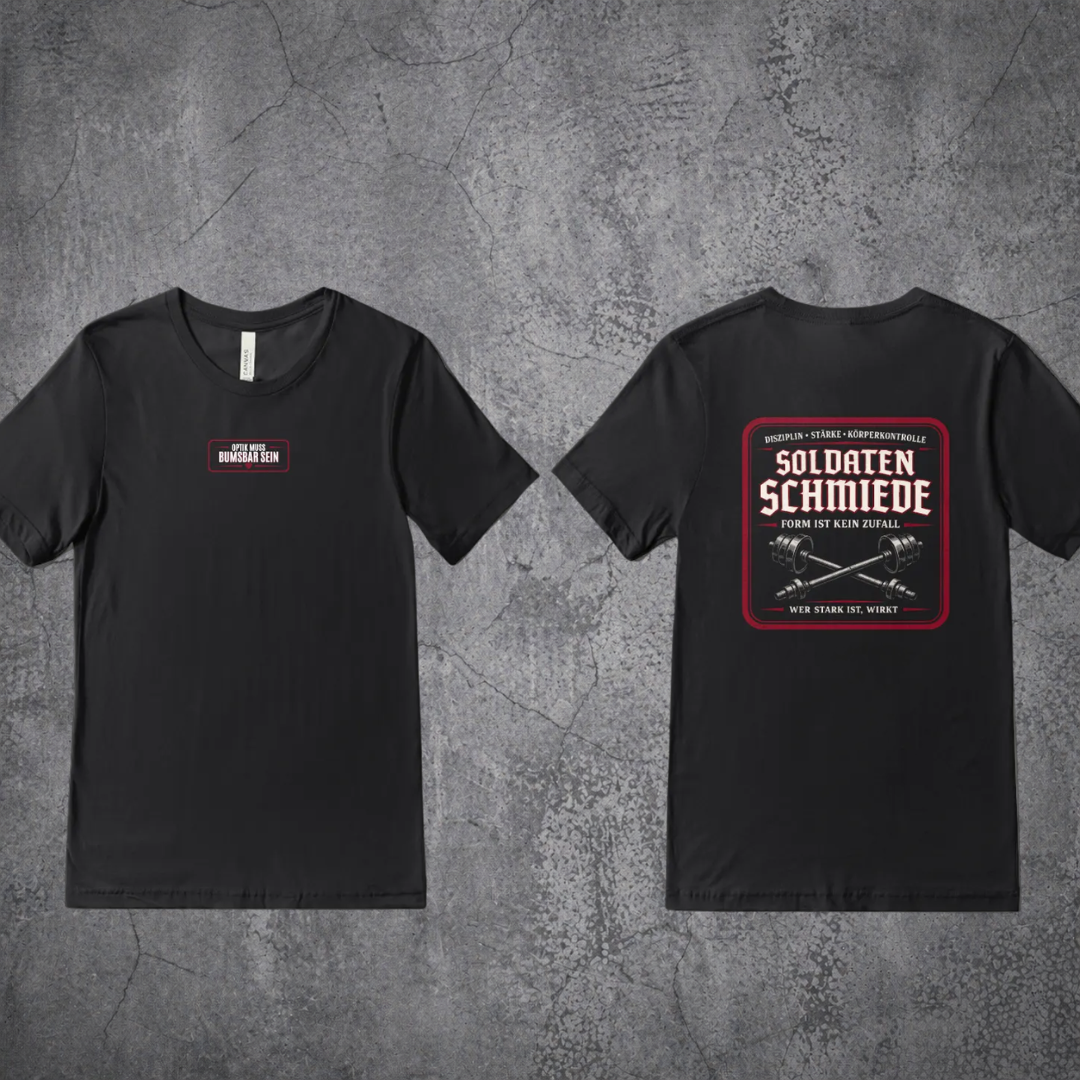 SOLDATEN SCHMIEDE™ „OPTIK MUSS BUMSBAR SEIN“ T-SHIRT