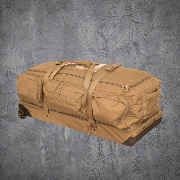 `Die B3 Hercules Duffel von Eberlestock in Coyote Brown mit Rollen – robuste Tactical Reisetasche für Outdoor, Einsatz und schwere Ausrüstung`
