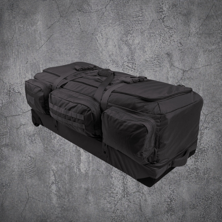 `Die B3 Hercules Duffel von Eberlestock in Schwarz – taktische Reisetasche mit Rollen für Einsatz, Outdoor, Training und schwere Ausrüstung`
