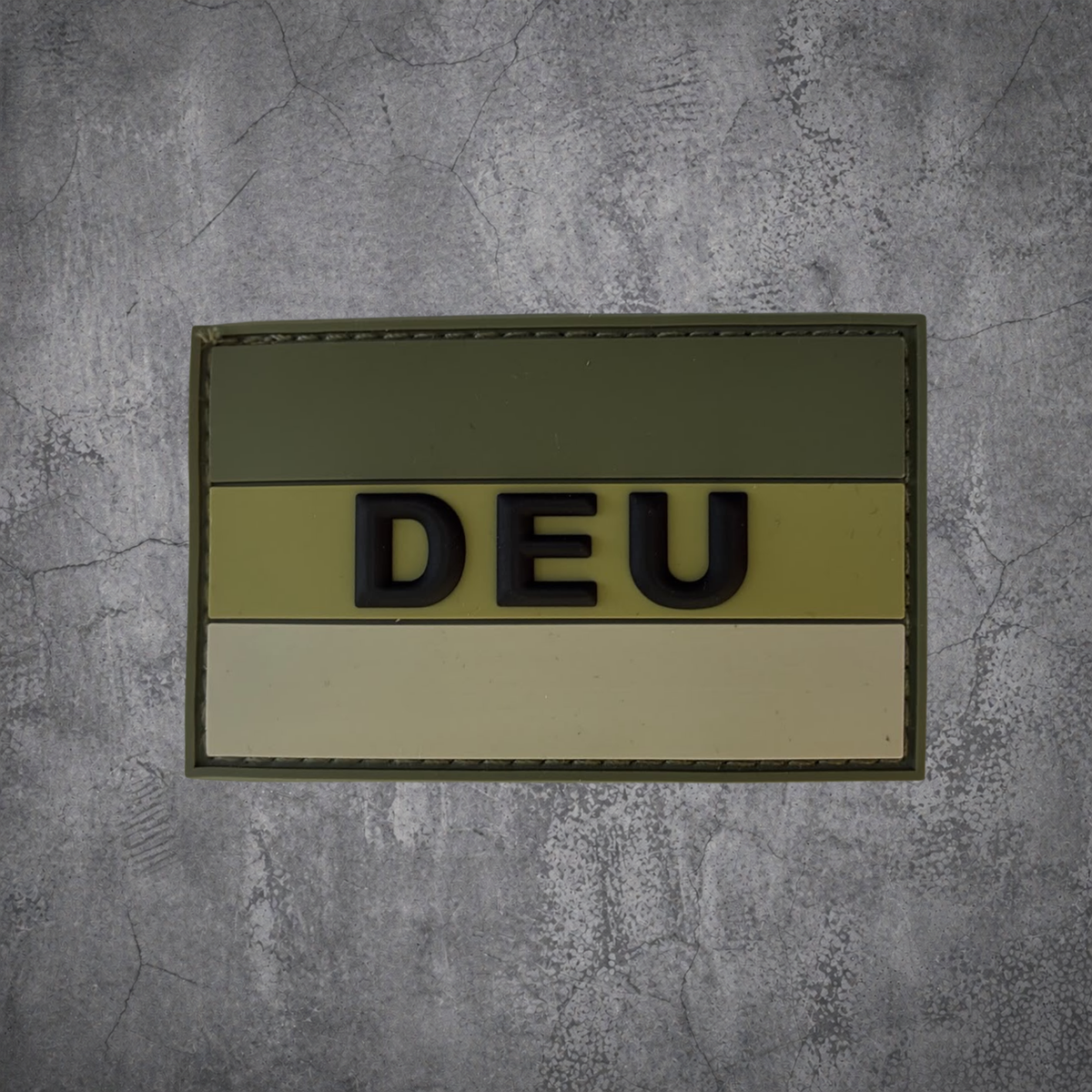 DEUTSCHLAND PATCH 3D „DEU“ PVC MIT KLETT