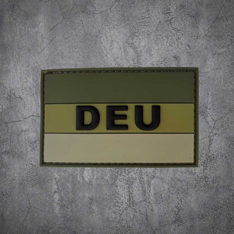 DEUTSCHLAND PATCH 3D „DEU“ PVC MIT KLETT