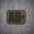 MILITÄR PATCH 3D BLUTGRUPPE