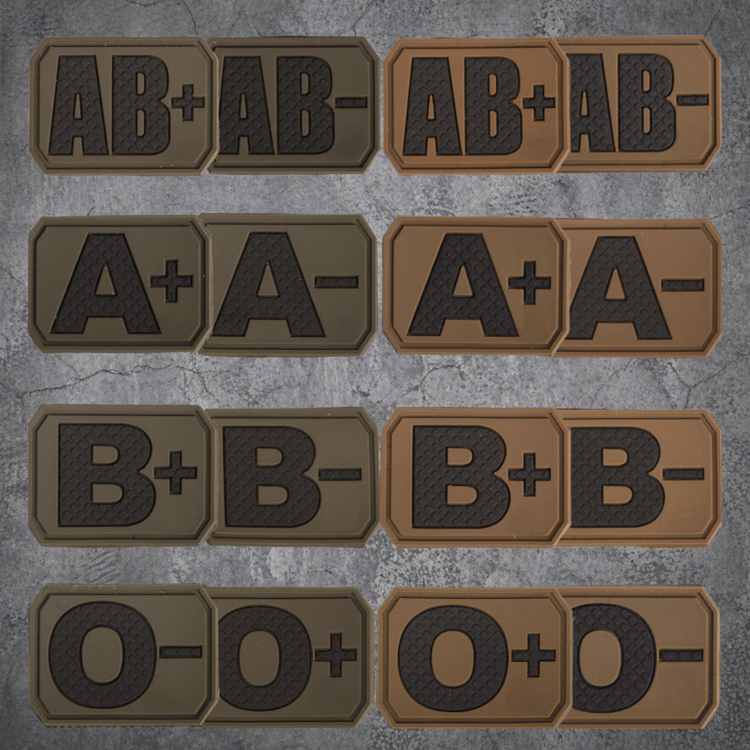 MILITÄR PATCH 3D BLUTGRUPPE