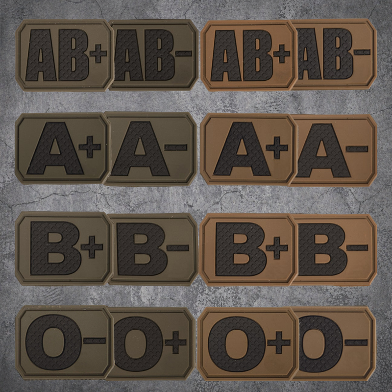 MILITÄR PATCH 3D BLUTGRUPPE