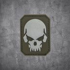 skull patch oliv