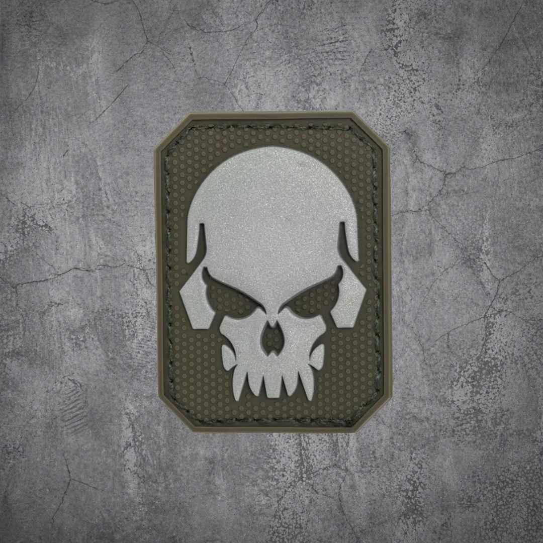 skull patch oliv